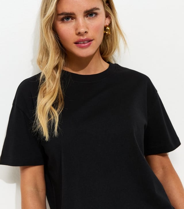 New Look Women's Petite Black Boxy Fit T-Shirt New Look - 2