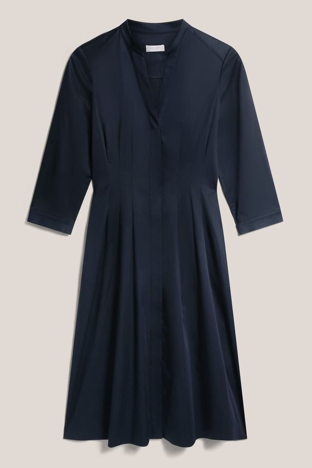 Hobbs London Hobbs London Women's Emmaline 3/4 Sleeve V-Neck Midi Dress in Dark Navy - 2