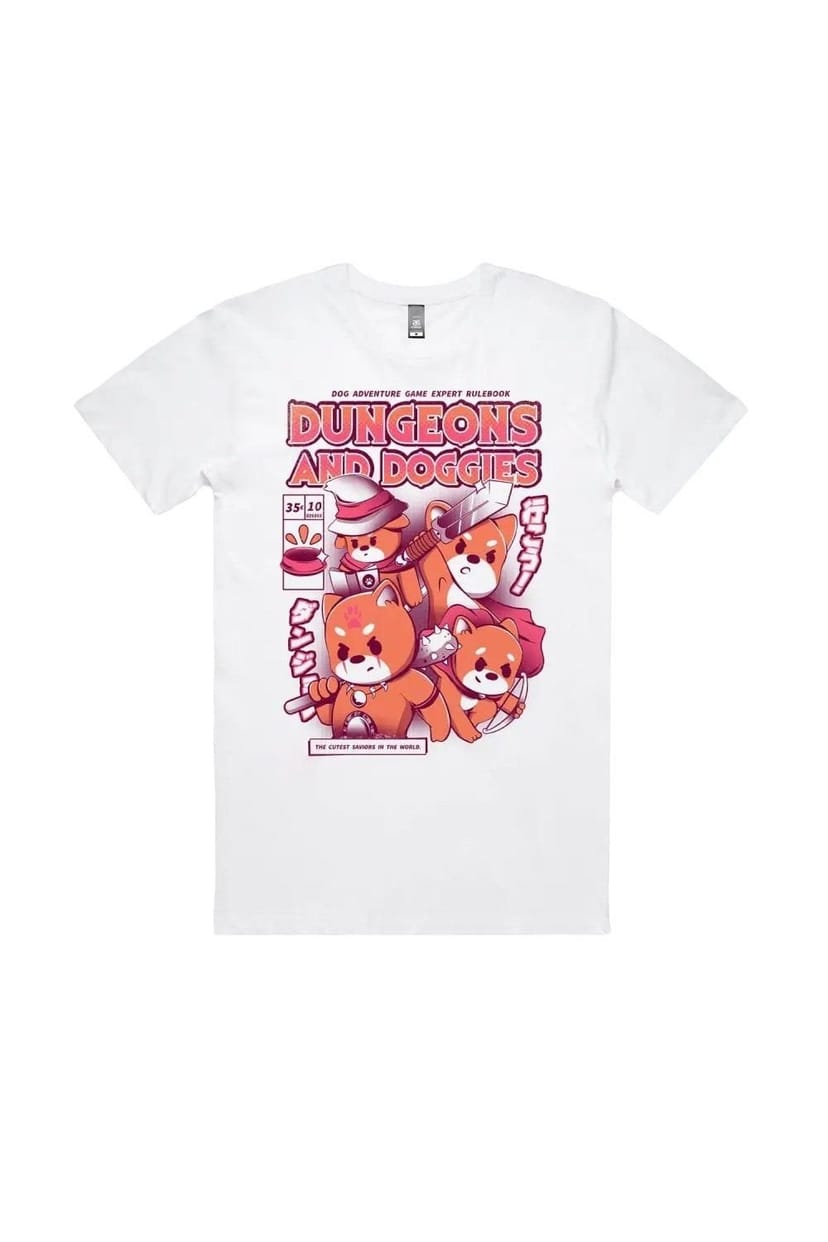 Ilustrata Ilustrata Men's Dungeons & Doggies T-Shirt in White - 1