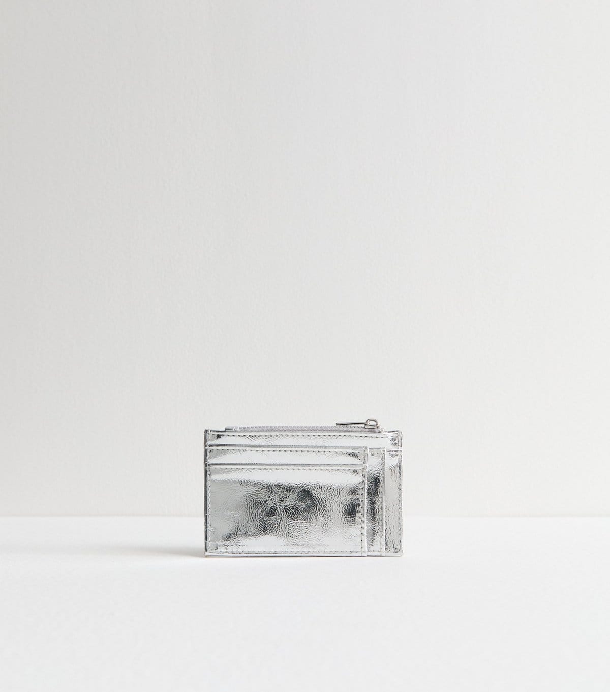 New Look Silver Quilted Faux Leather Cardholder New Look - 4