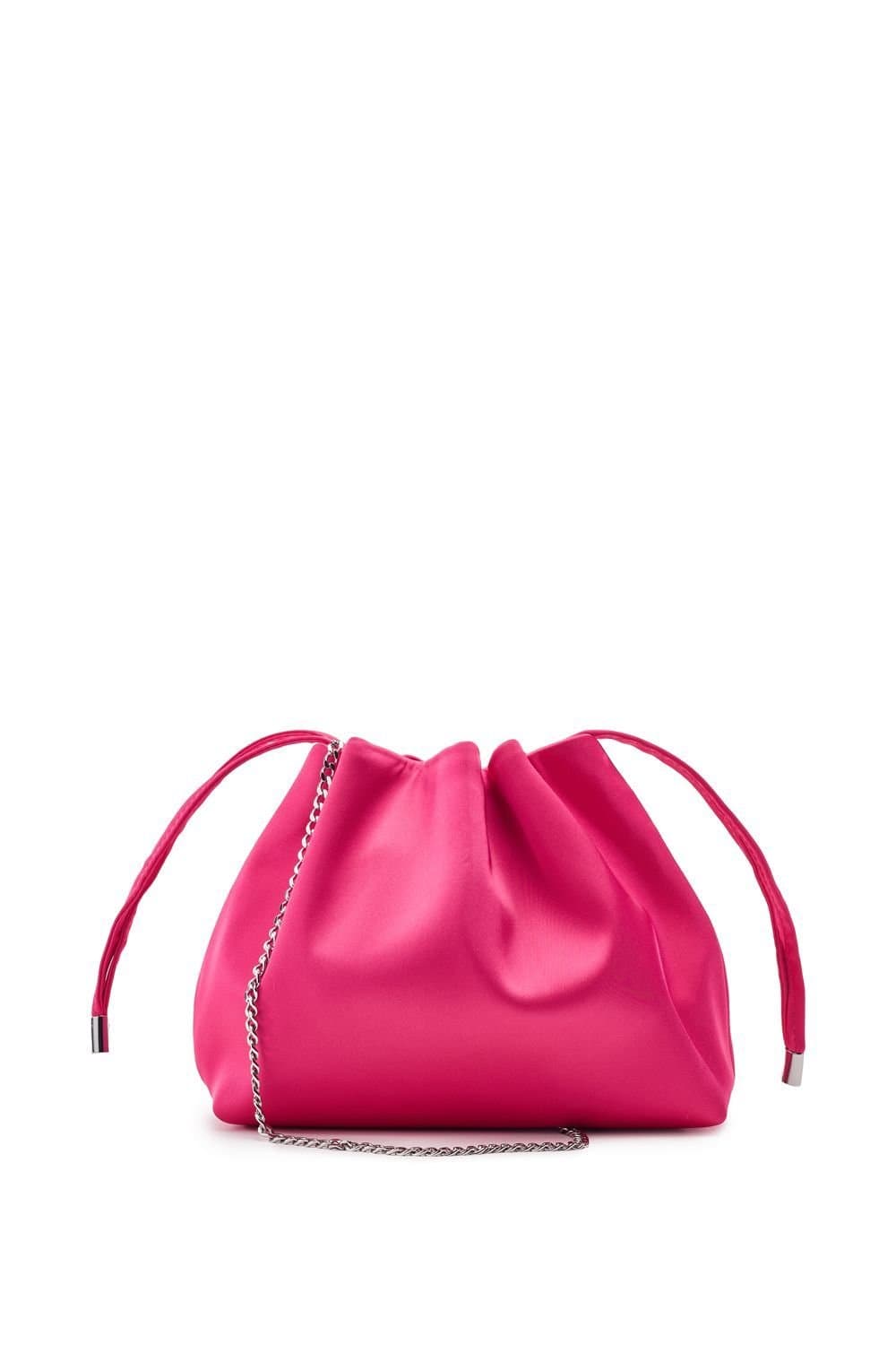 Moda In Pelle Moda In Pelle Women's 'Lotty Bag' Satin Shoulder Bag in Pink