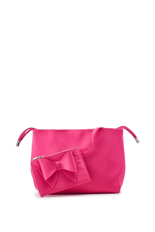 Moda In Pelle Moda In Pelle Women's 'Lotty Bag' Satin Shoulder Bag in Pink - 2