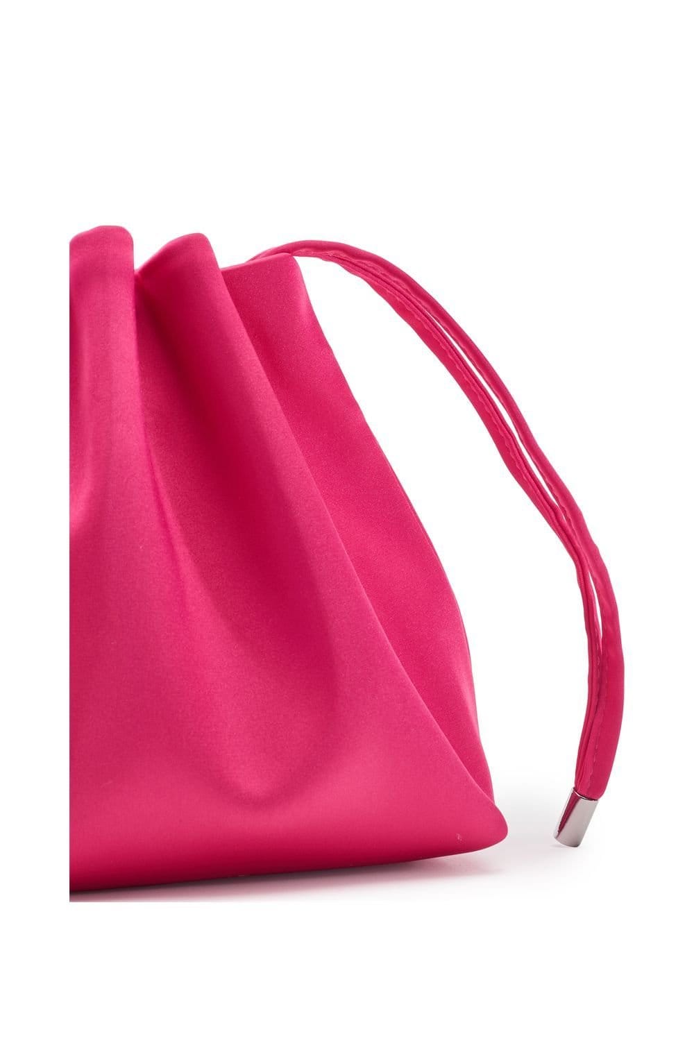 Moda In Pelle Moda In Pelle Women's 'Lotty Bag' Satin Shoulder Bag in Pink - 4