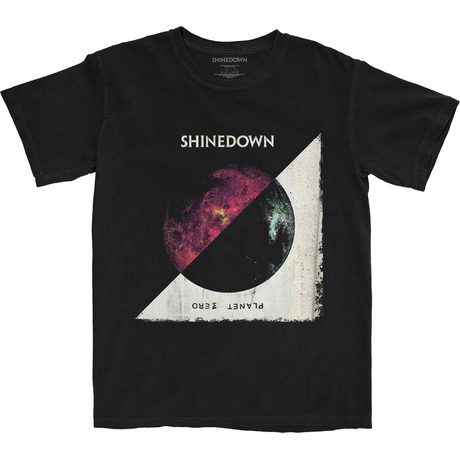 Shinedown Shinedown Men's Planet Zero Album Cotton T-Shirt in Black