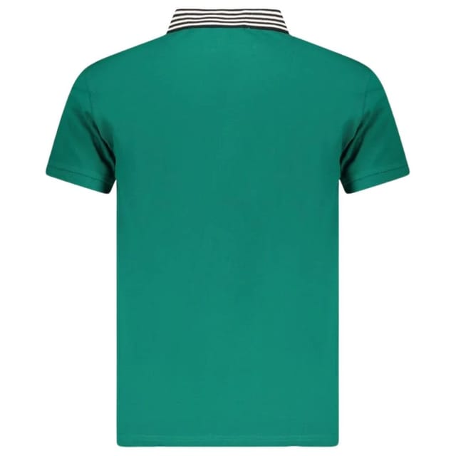 Cavalli Class Cavalli Class Men's Striped Collar Green Ottanio Polo Shirt - 2