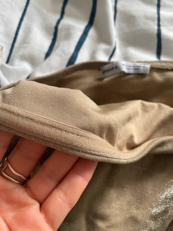 Bershka Gold ruched bandeau