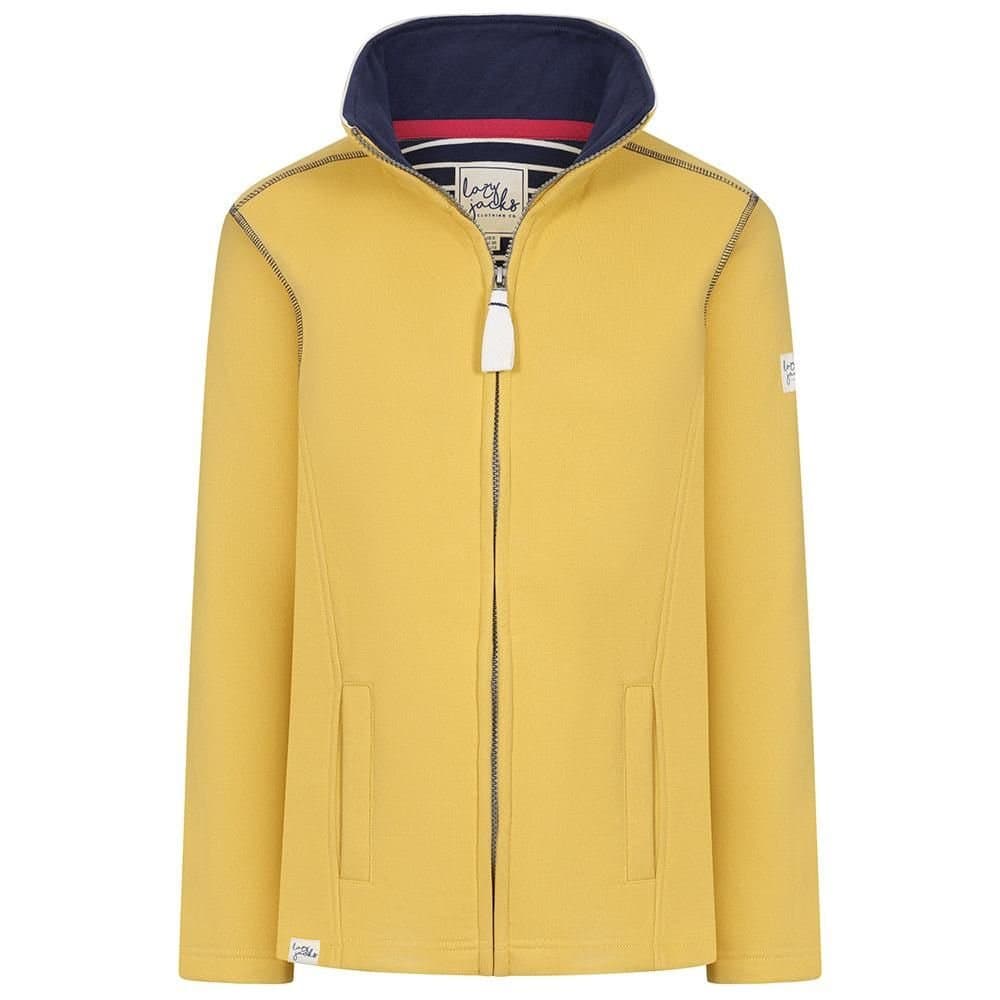 Lazy Jacks Lazy Jacks Women's Logo Full Zip Sweatshirt in Lemon
