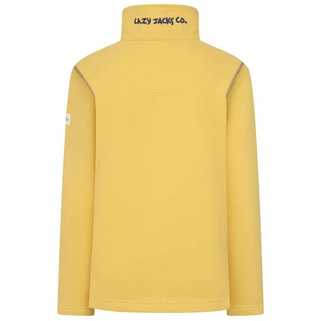 Lazy Jacks Lazy Jacks Women's Logo Full Zip Sweatshirt in Lemon - 2
