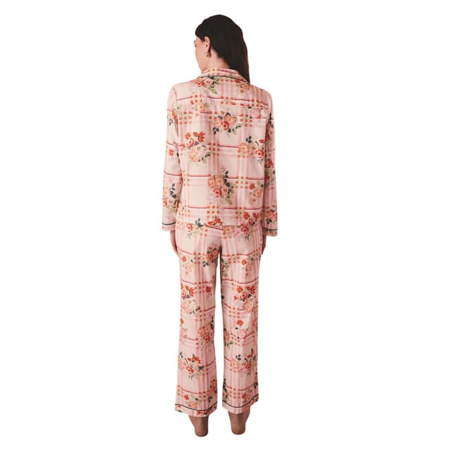 Cath Kidston Cath Kidston Women's Checked Woven Pyjama Set in Pink - 2