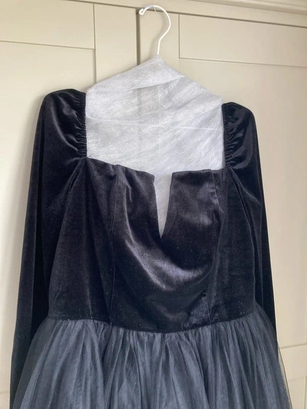 ASOS ASOS Black prom dress, velvet/ tutu style, UK size 16 - 1