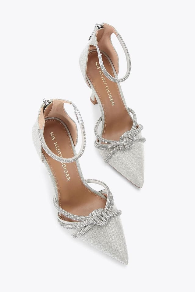 KG Kurt Geiger KG Kurt Geiger Women's 'Ava2' Fabric Heels in Silver - 2