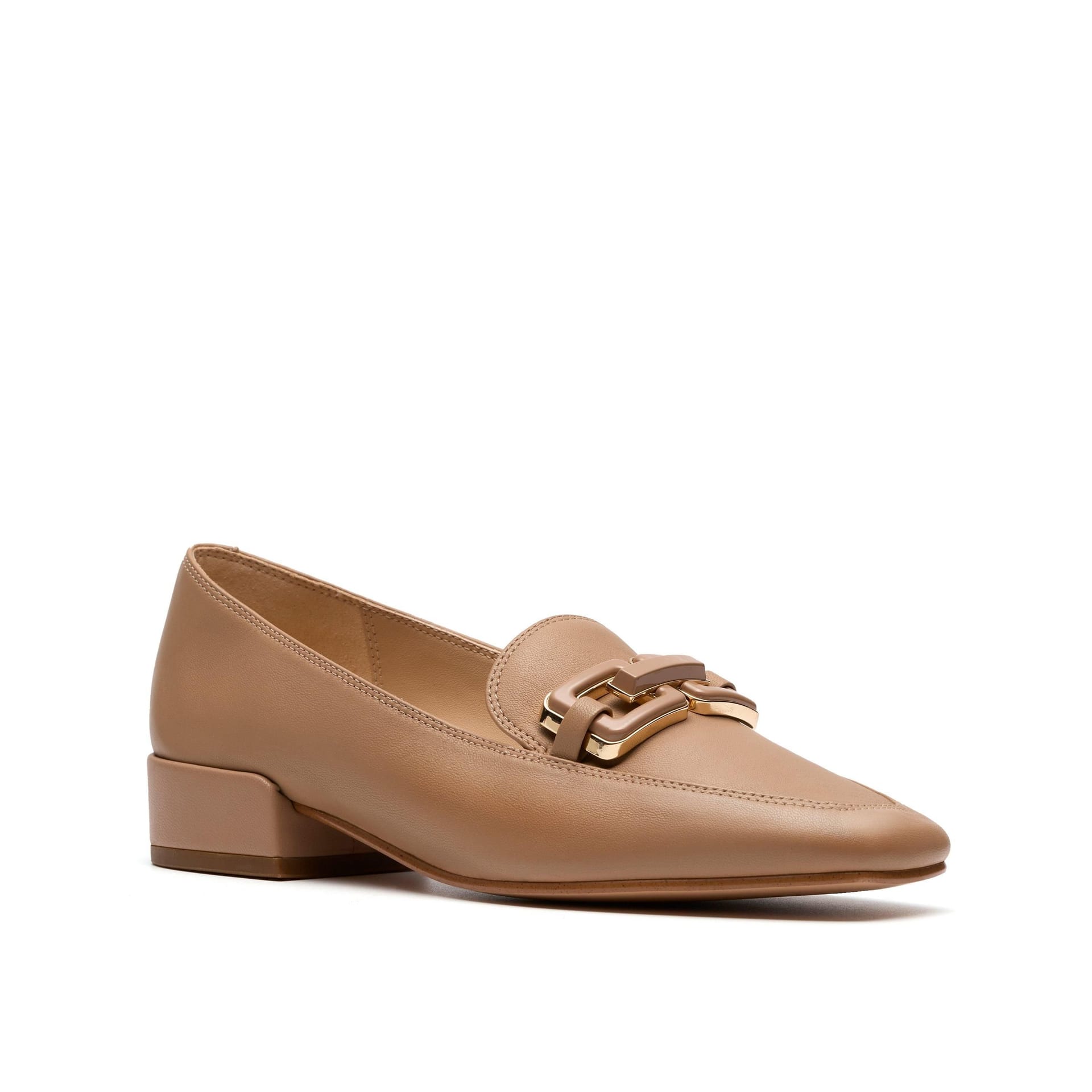 Clarks Clarks Women's Seren 30 Easy Praline Leather Loafers, Slip Ons in Beige - 4