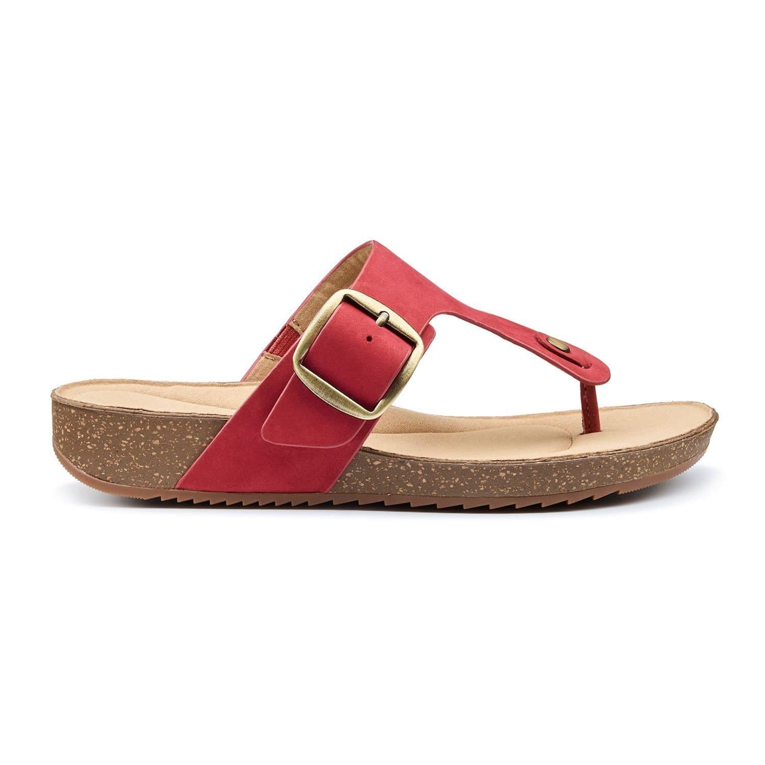 Hotter Hotter Women's 'Resort' Toe-Post Sandals in Light Red
