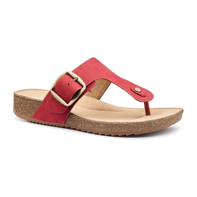 Hotter Hotter Women's 'Resort' Toe-Post Sandals in Light Red - 2