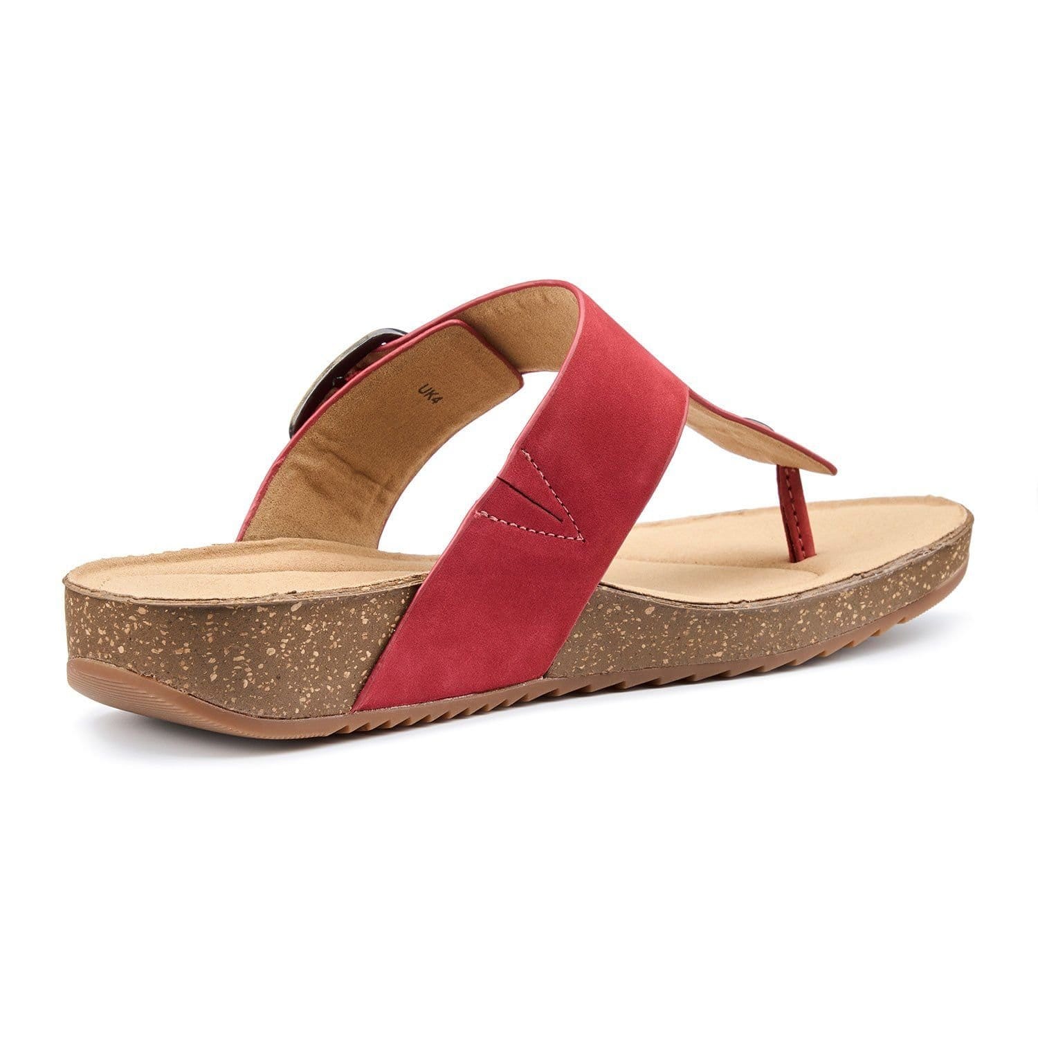 Hotter Hotter Women's 'Resort' Toe-Post Sandals in Light Red - 4