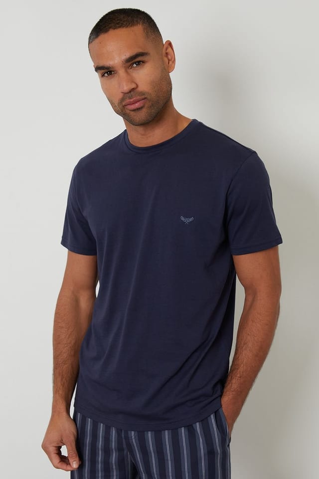 Threadbare threadbare Men's Stripe Pyjama Set in Navy - 3