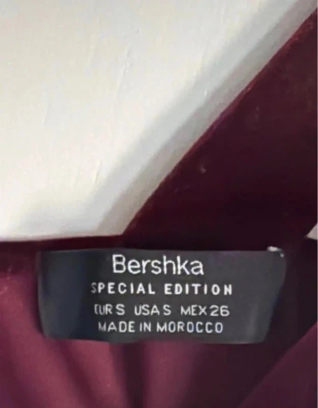 Bershka Bershka Burgundy Velvet Bodysuit Size Small Y2K Party Going Out Top