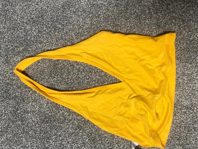 ASOS Yellow halter neck top