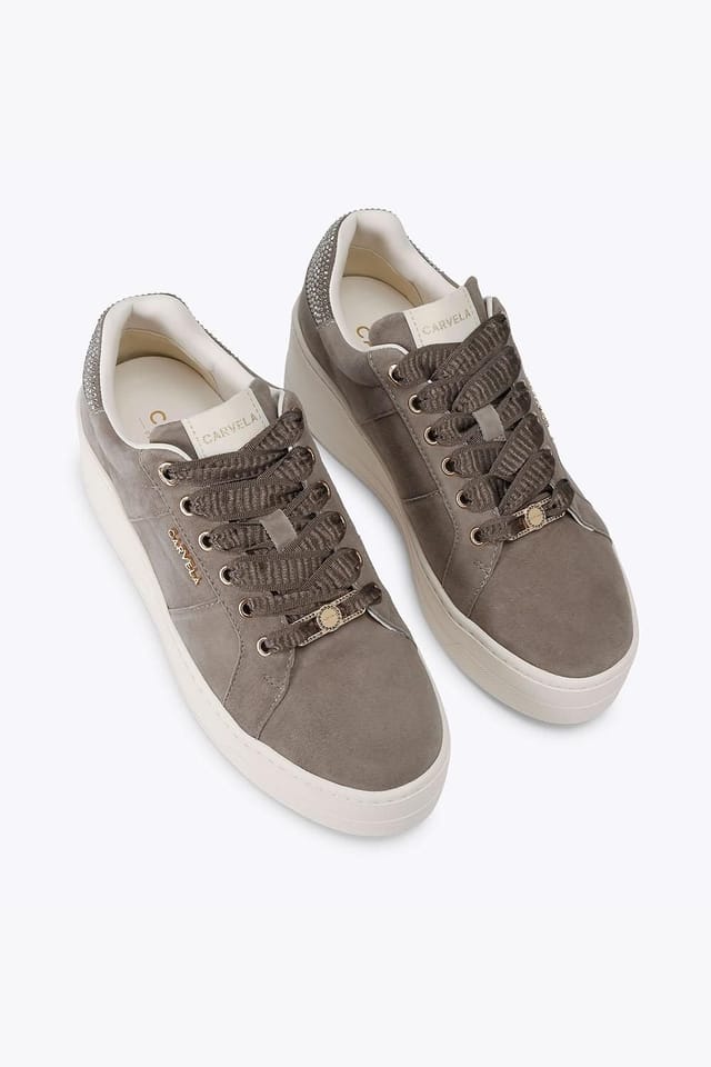Carvela Carvela Women's 'Connected' Suede Trainers in Grey - 2