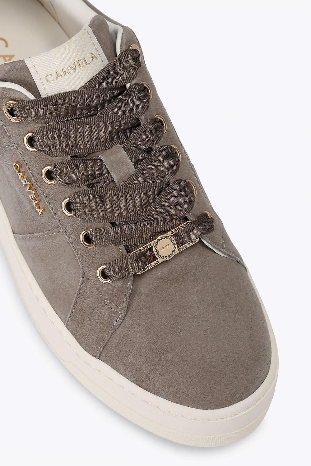 Carvela Carvela Women's 'Connected' Suede Trainers in Grey - 4
