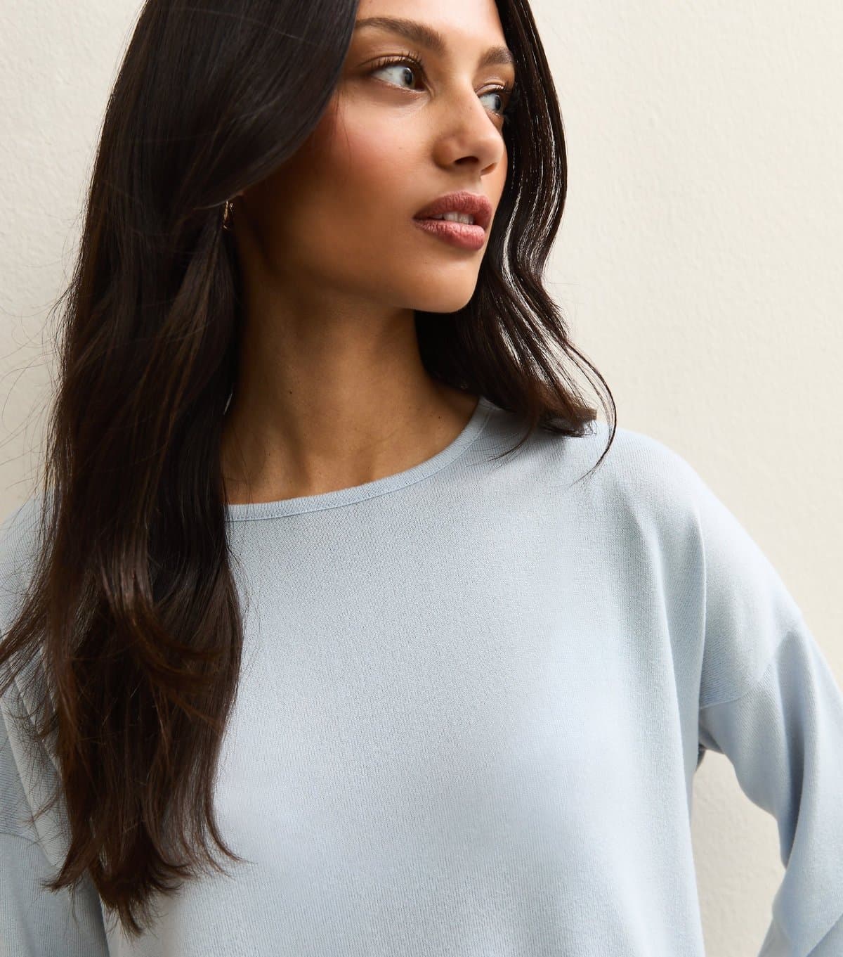 New Look New Look Light Blue Soft Touch Long Sleeve Top