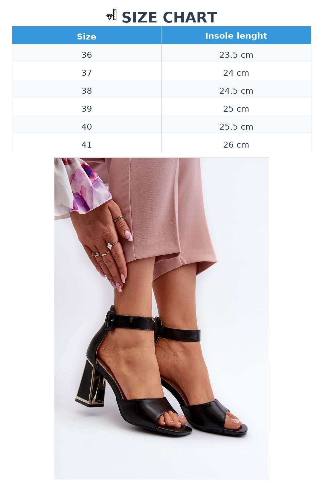 Love Lace Love Lace Women's Elegant Heel Sandals with Adjustable Buckle Strap for Comfort in Black - 4