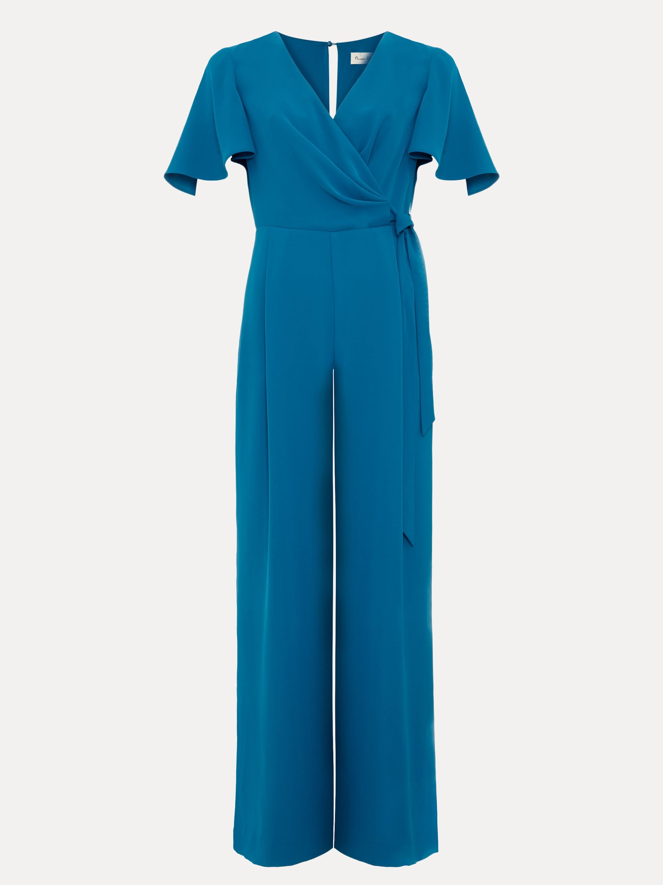 Phase Eight Phase Eight Women's Julissa V-Neck Jumpsuit in Turquoise - 2
