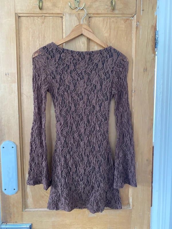 ASOS ASOS Brown lace mini dress