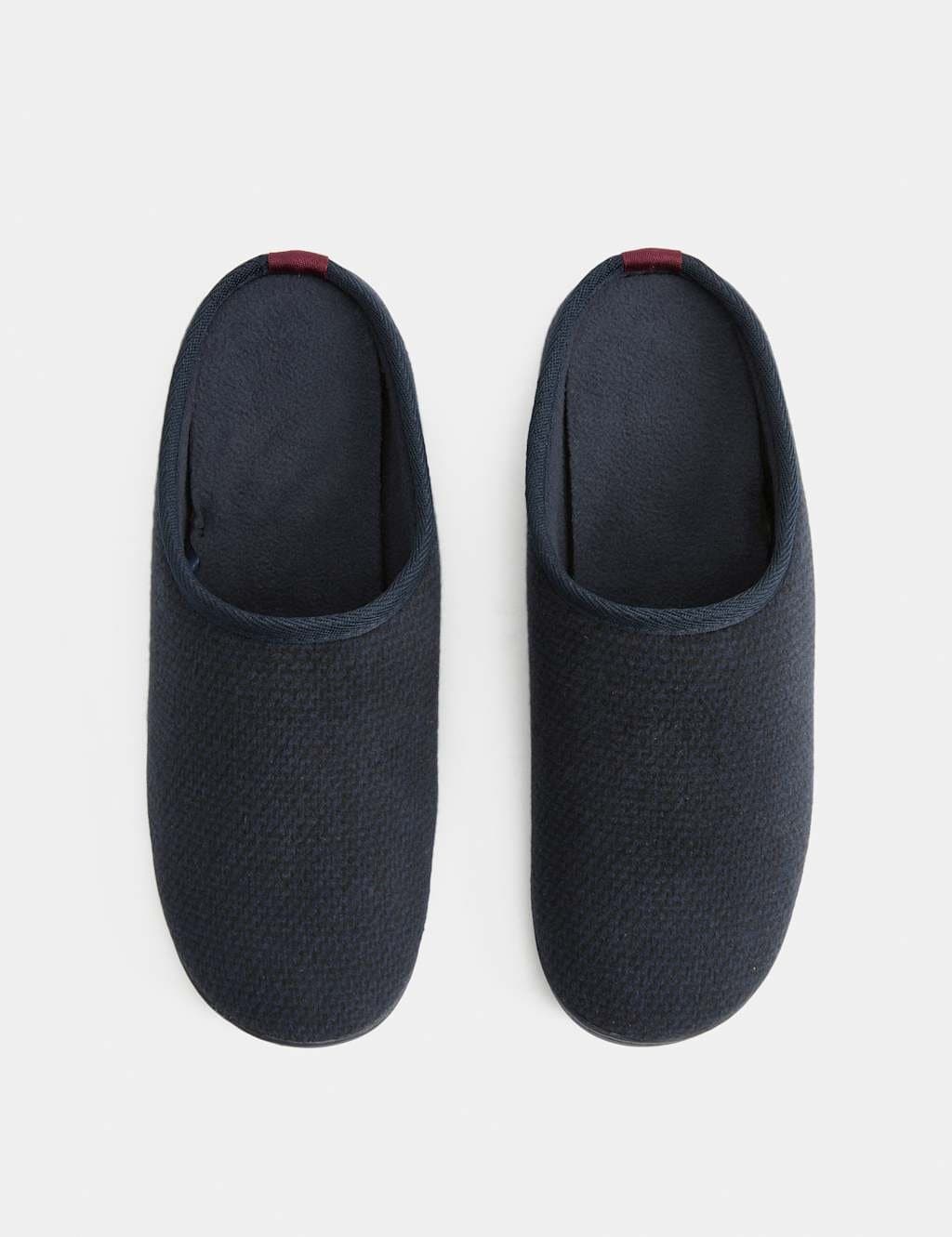 Marks & Spencer M&S Textured Mule Slippers Navy
