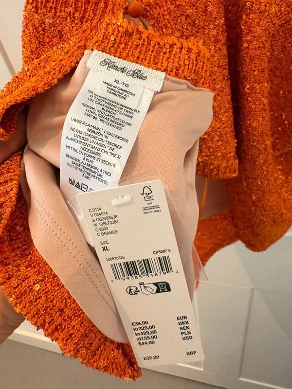 Urban Outfitters Urban Outfitters BNWT orange sequin halterneck top open back strappy top sleeveless top festival - 1