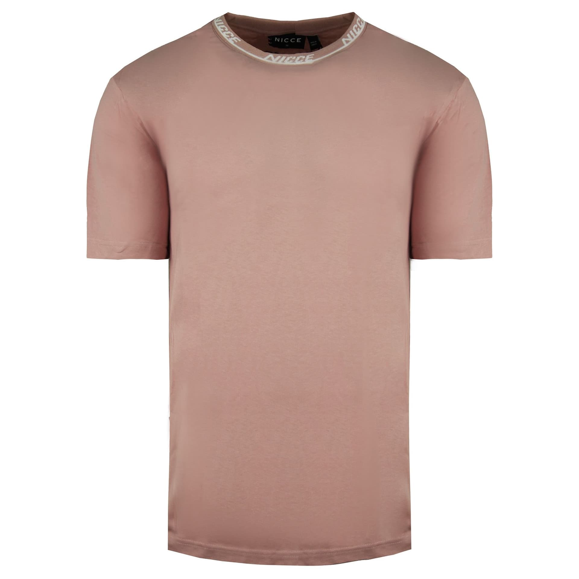 Nicce Nicce Men's Crew Neck Short Sleeve Pink Eto Plain T-Shirt
