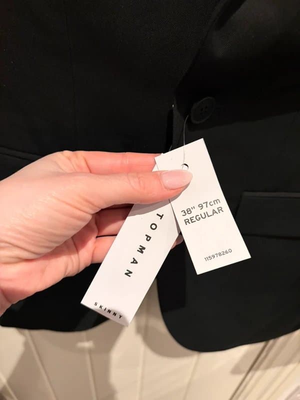 Topman Topman Black Skinny Fit Blazer – 38R – Brand New With Tags