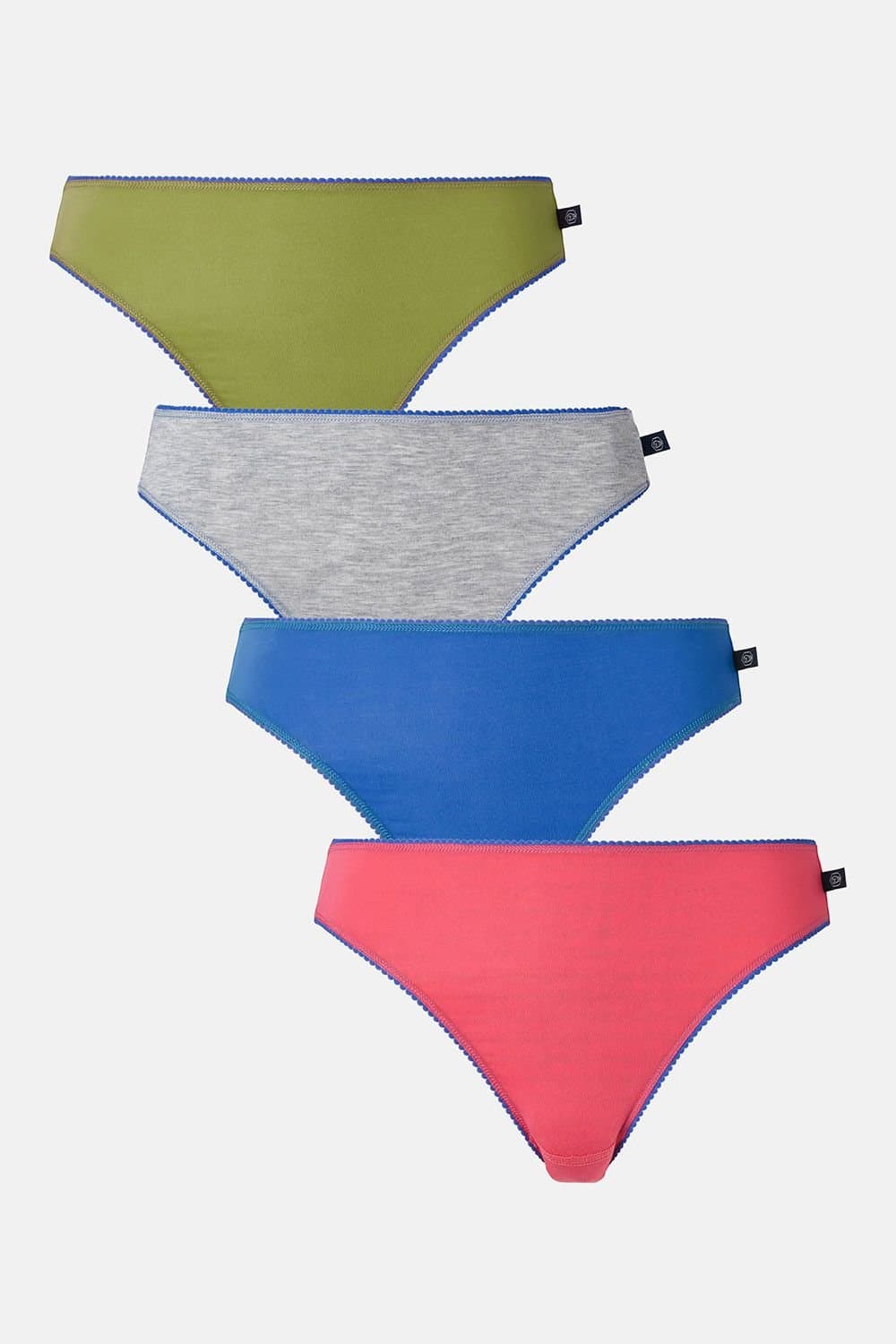British Boxers British Boxers Women's Pack of Four "Fresh Pastels" Bamboo High Leg Knickers