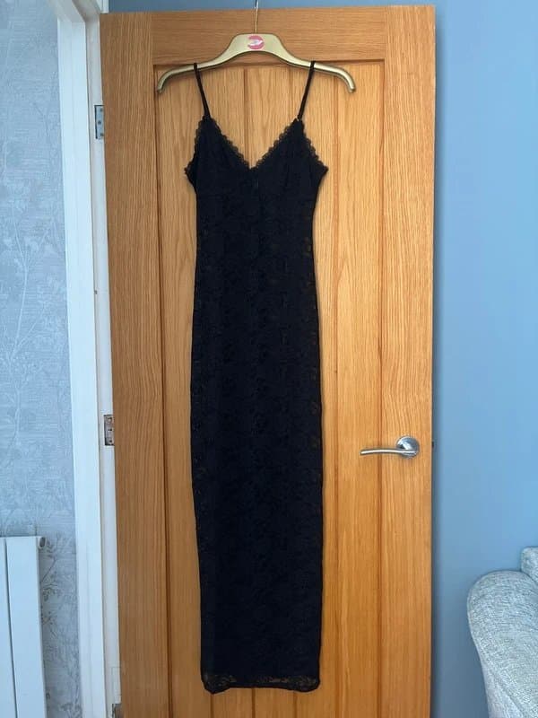 ASOS Black lace cover up dress