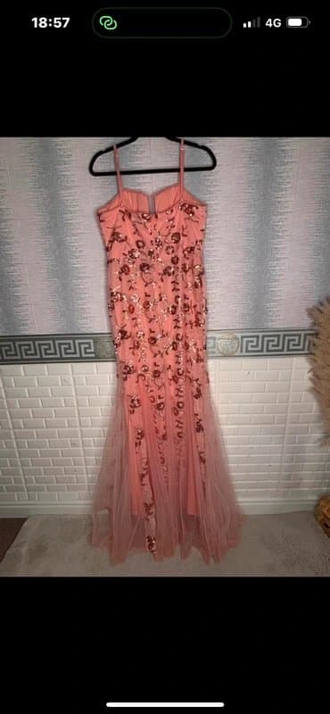 Ever Pretty Ever Pretty peach sequins evening prom long dress size 14