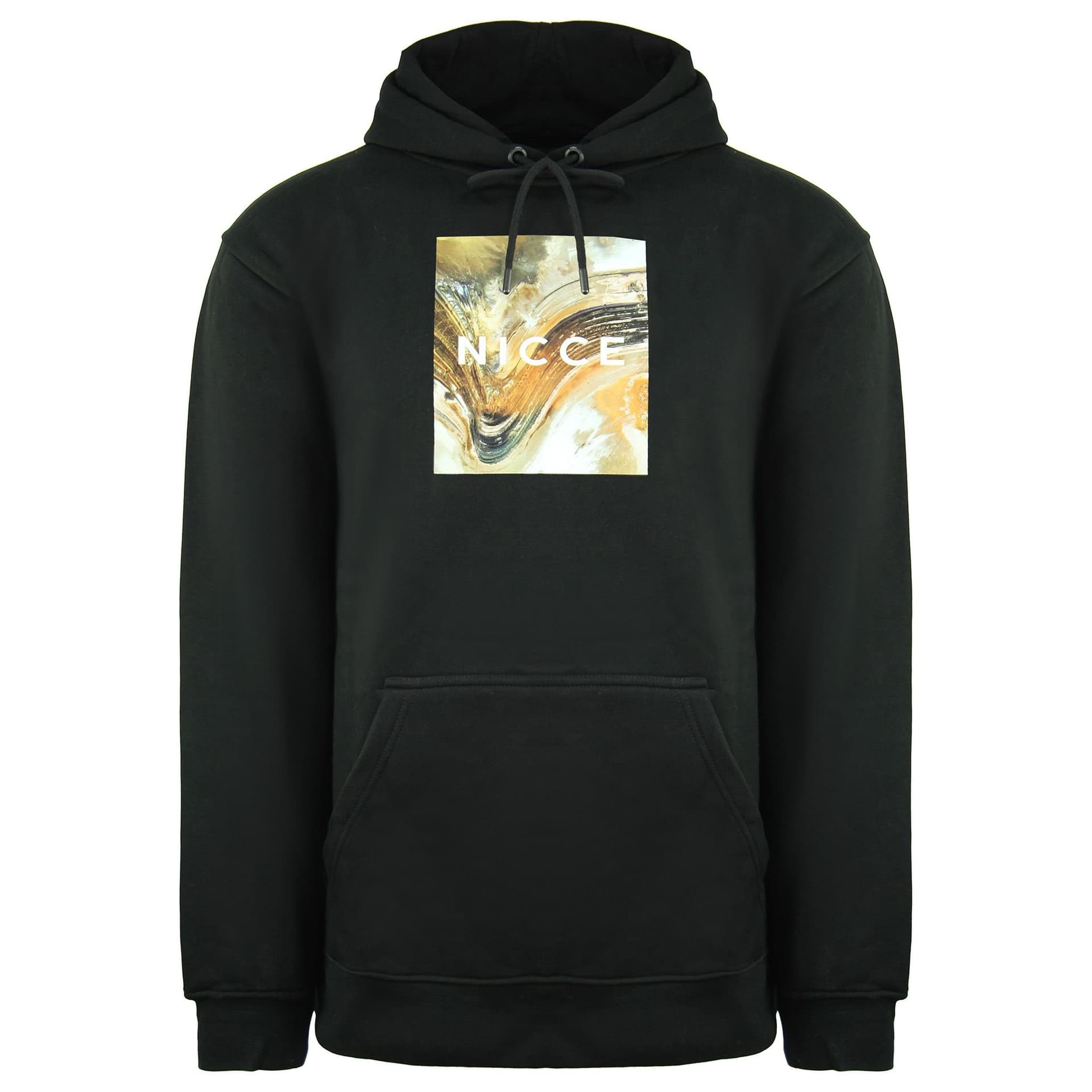 Nicce Nicce Men's Long Sleeve Pullover Black Aerial Box Hoodie