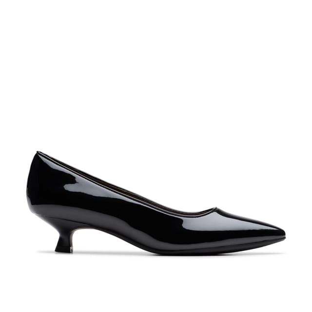Clarks Clarks Women's Scarlyt Piper Black Patent Slip Ons, Heels - 3