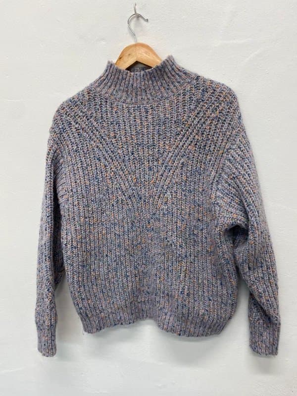 Marks & Spencer Fabulous blue lilac mix knit jumper Uk8 By M&S super cosy CM005