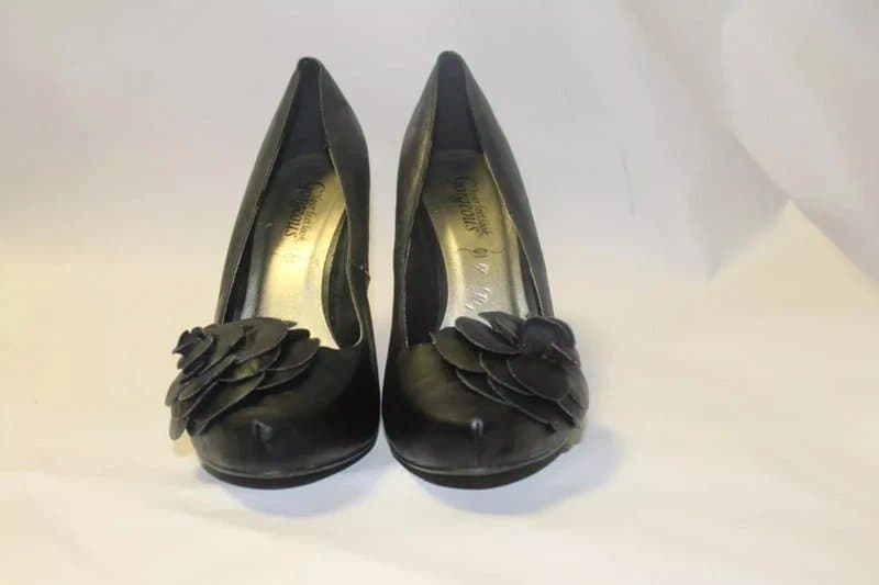 New Look Black New Look Floral Shoes Ladies Size 39 Uk 6 Party High Heels Ladies Womens