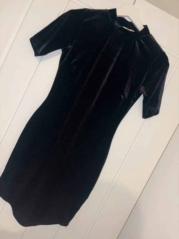 Never Fully Dressed Velvet black cocktail dress