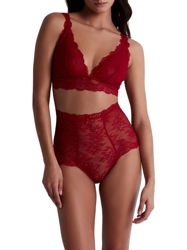 Aubade Aubade Women's Danse Des Sens High Waist Brief in Red - 3