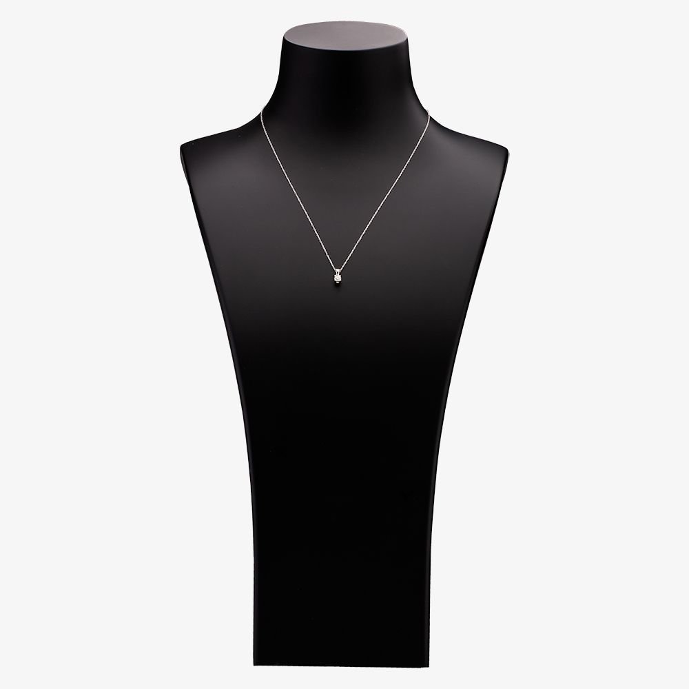 T.H.Baker T.H.Baker Women's 9ct White Gold 0.25ct Diamond Single Stone Necklace TH0121003 in Silver - 2