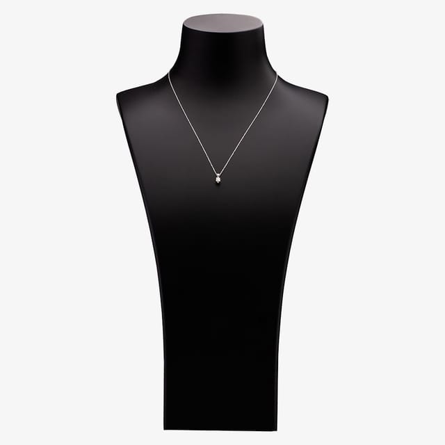T.H.Baker T.H.Baker Women's 9ct White Gold 0.25ct Diamond Single Stone Necklace TH0121003 in Silver - 2