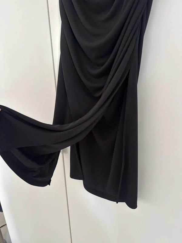 Bershka Beeshka Black Strapless Midi Dress