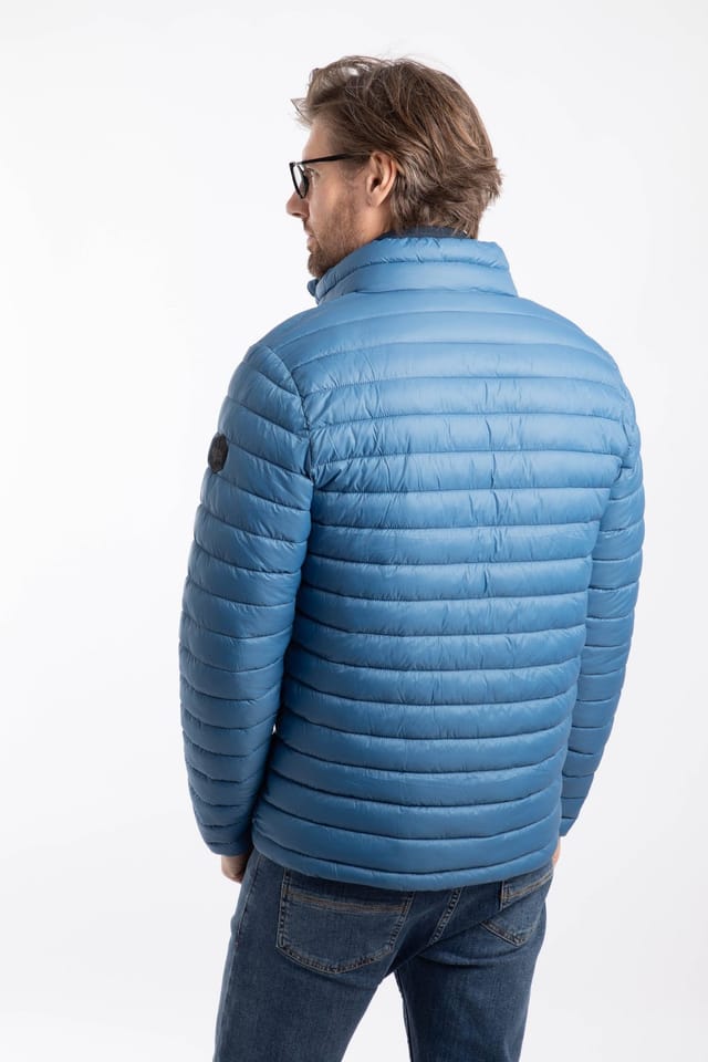 Weird Fish Weird Fish Men's Crantock Lightweight Showerproof Padded Jacket in Mid Blue - 3