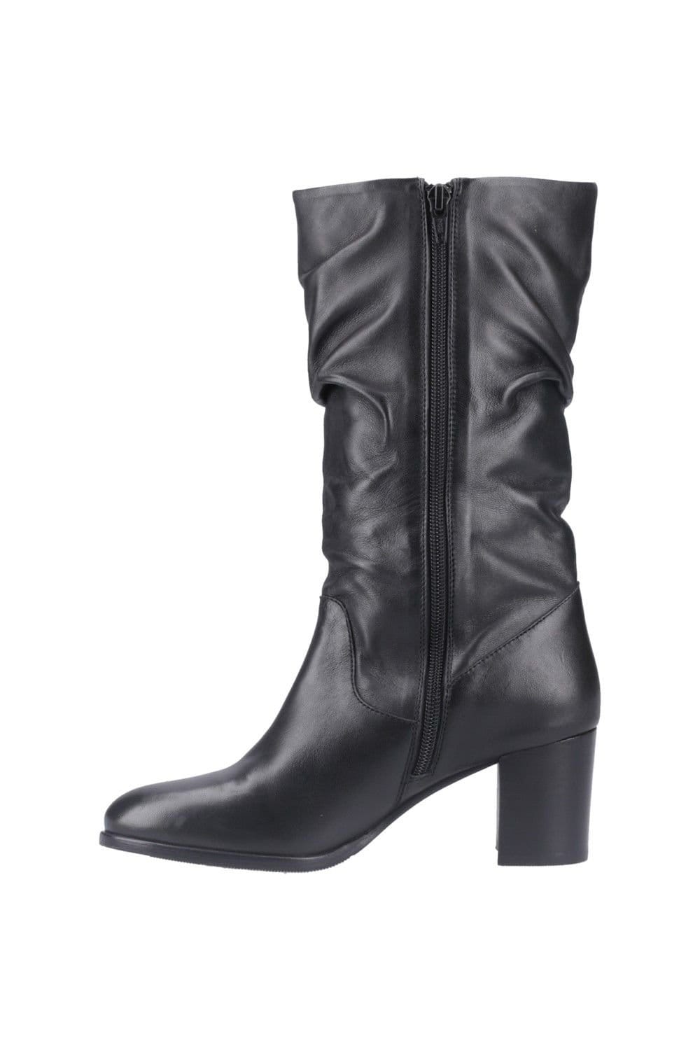 Hush Puppies Hush Puppies Women's Cosima Leather Ruched Boot in Black - 4