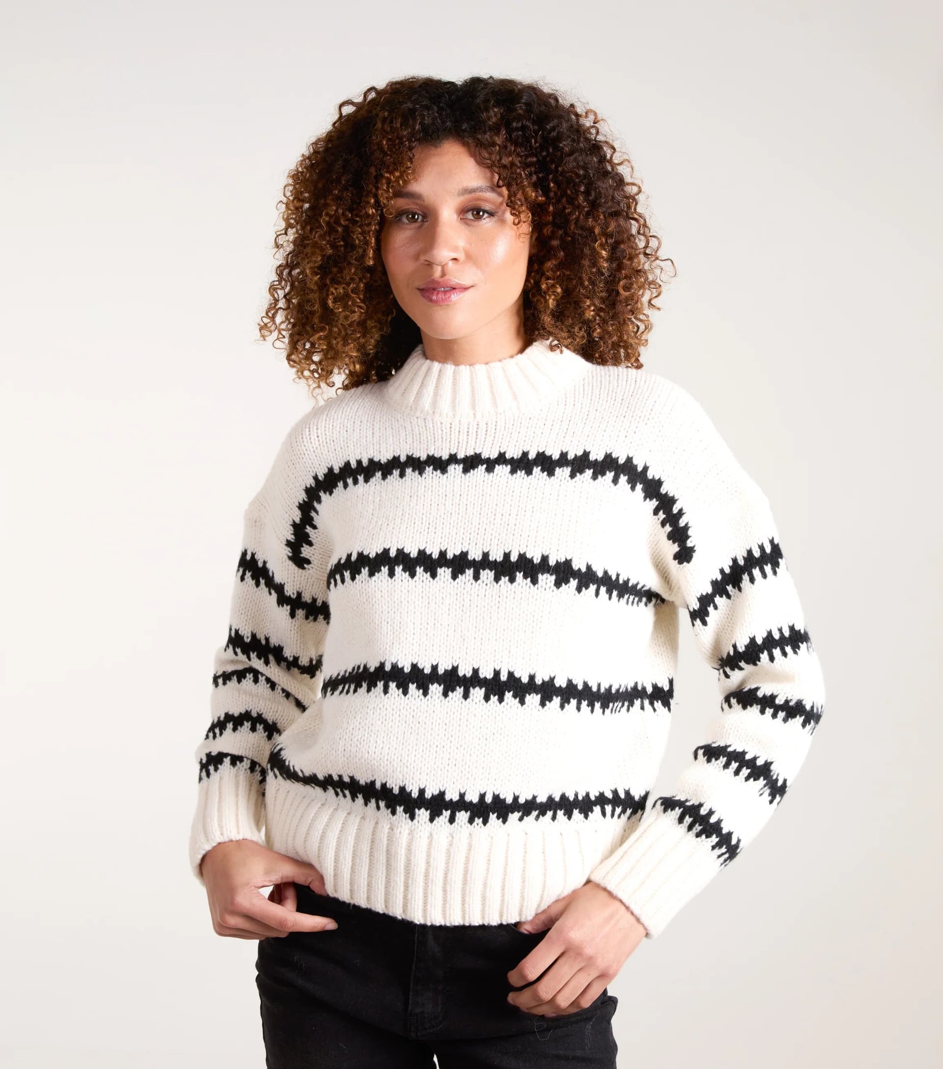 Blue Vanilla Abstract Stripe Jumper
