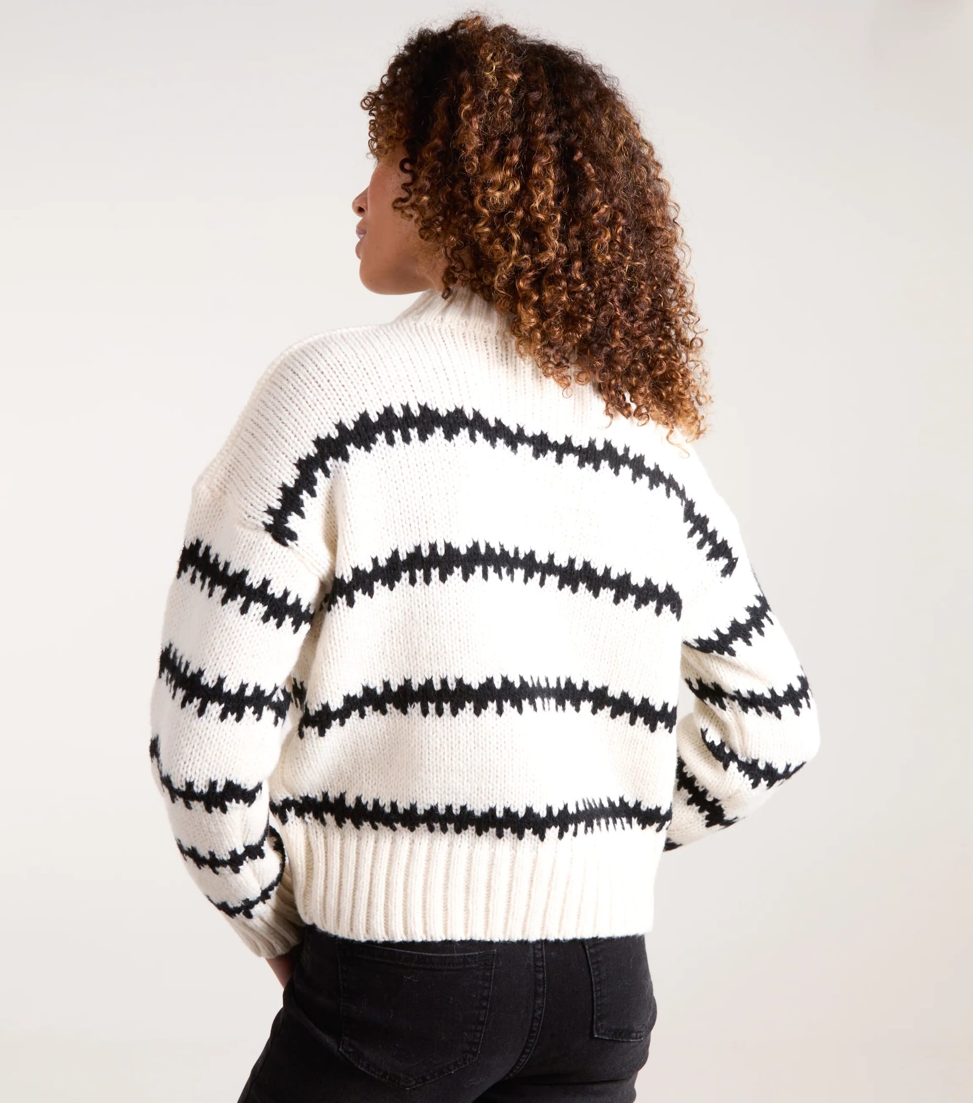 Blue Vanilla Abstract Stripe Jumper - 4