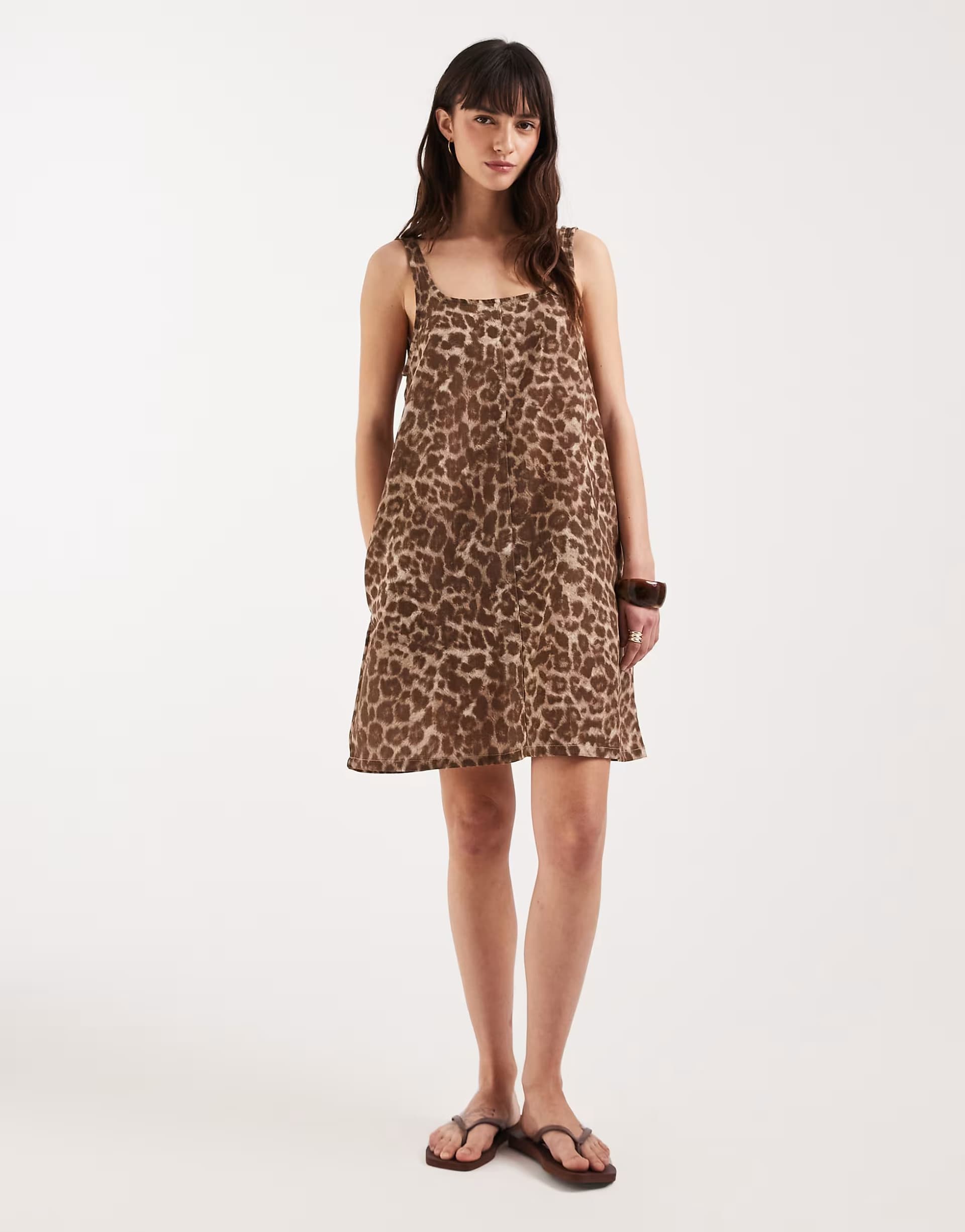 ASOS JJXX leopard mini dress in multi