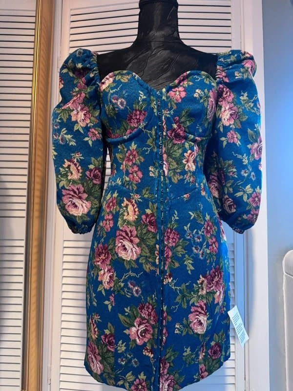 ASOS ASOS Design Flowers Printed Corset Mini Dress Size 4